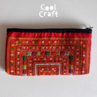 ราคา กระเป๋าผ้าปักมือชาวเขา (สี Jalapeño Red ) (48151753046)
