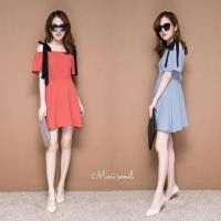 ราคา มินิเดรสสายเดี่ยวเส้นใหญ่ (256329155)