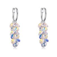ราคา Crystals from Austria Drop Earrings Bohemian Tassel Rhinestone Piercing for Women Party Wedding Silver Color Jewelry (40325767583)