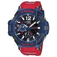 ราคา Product details of Casio G-Shock นาฬิกาข้อมือผู้ชาย สายเรซิ่น GA-1100-2A Gravity Sky (Blue/Red) (36153550)