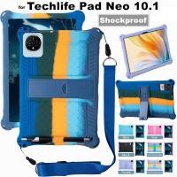 ราคา for Techlife Pad Neo 10.1 Inch 2024 Android Tablet PC Soft Shockproof Solid Color Back Stand Cover Protective Shell (27021248452)