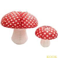 ราคา ทําอาหาร โคมไฟกระดาษสีขาวสีแดงเห็ดโคมไฟกระดาษชุดสําหรับตกแต่งงานปาร์ตี้นางฟ้า (24998145042)