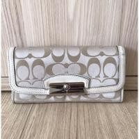 ราคา กระเป๋าสตางค์ โค่ช Coach แท้ ใบยาว สีขาว (21006232843)