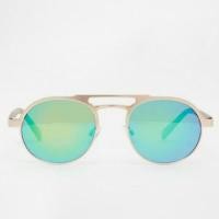 ราคา โล๊ะสต๊อค แว่นกันแดดเลนส์ปรอทของแท้ Asos Metal Round Sunglasses (288237800)
