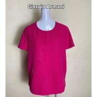 ราคา ARMANI JEANS เสื้อเบลาส์แขนสั้นสีชมพูบานเย็น (48804107556)