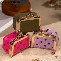 ราคา LIMERENCIA Small Wallet, Polka Dot Kiss Lock, Multifunctional PU Leather Portable Mini Jewelry Bag Accessory Organization (56410274923)
