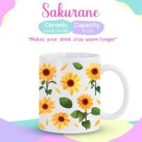 ราคา Sakurane แก้วเซรามิค สกรีนลาย ทานตะวัน 11oz. รุ่นมีหูหิ้ว แก้วสกรีนลาย แก้วกาแฟ ของขวัญ ลายไม่หลุด (40256227691)