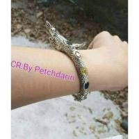 ราคา กำไลพญานาคพลอยนพเก้า เนื้อเงินอัลปาก้า (3962487073)