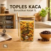 ราคา กล่องเก็บโถแก้ว Borosilicate พร้อมฝาปิดไม้ไผ่ ภาชนะเก็บอาหารฝาไม้ไผ่สุญญากาศ - ST-1020 (53961800608)
