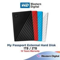 ราคา WD Western Digital My Passport USB3.0 ฮาร์ดไดรฟ์ภายนอกแบบพกพา - แดง/น้ําเงิน/ดํา/ขาว (1TB/2TB) (42915430131)