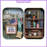 ราคา ⚡24ชม.⚡ 250th Anniversary Commemorative Miniature Shadow Box 1776-2026 Semiquinental 4th of July Celebration Collectible Box (46961553750)