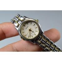 ราคา นาฬิกา Vintage มือสองญี่ปุ่น Seiko Exceline 2J31 001A หน้าปัดสีขาว ผู้หญิง สายนาฬิกาแบบรวม ทรงกลม 25mm (52658985832)