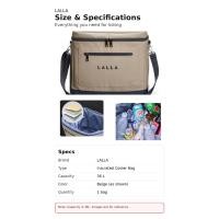 ราคา LALLA กระเป๋าเก็บความเย็นหุ้มฉนวน 36 ลิตร พร้อมสายสะพาย สำหรับปิกนิก และแคมป์ปิ้ง (47756485005)