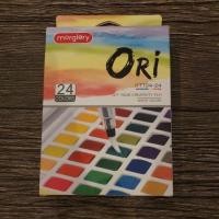 ราคา สีน้ำ ตลับ ORI 24สี สีน้ำก้อน พร้อมพู่กันเเทงค์ (22852334772)