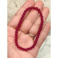 ราคา หินรูบี้ ทับทิม ขนาดหิน4มิล Ruby Bracelet 4mm หินทับทิม หินนำโชค (47705674381)