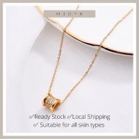 ราคา [Mjoy8]18kgp Swaroksvi Element bling bling Barrel Short Chain เครื่องประดับสุภาพสตรีสร้อยคอไทเทเนียมแฟชั่นrantai leher (16797552826)