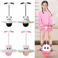ราคา CLEOES Panda Jumping Ball ของเล่น, Thicken เพิ่มลูกบอลเด้งกลางแจ้งสูง, ของขวัญที่มีสีสัน Light Up ปรับ Grip เด็ก Bouncy Ball กิจกรรมครอบครัว (55208350796)