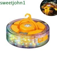 ราคา SWEETJOHN โคมไฟตั้งแคมป์แบบพกพา, 5 โหมดโคมไฟ LED เต็นท์ไฟสตริง, ไฟแบบพกพาแบบพกพาอเนกประสงค์พร้อมตะขอ LED Camping String ไฟสวน Backyard (44657851180)