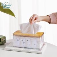 ราคา Fudonar กล่องทิชชู่ กล่องใสทิชชู่ใสสกรีนลายน้องหมี กล่องทิชชู่อะคริลิค ที่ใส่ทิชชู่ กล่องทิชชู่ฝาไม้ (10596367971)