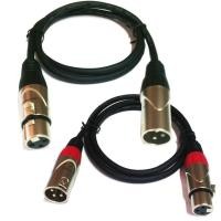 ราคา R01KSH NKE AUDIO AUDIO JOCKY สายสัญญาณเสียง 1 เมตร 2 ชิ้น xlr male to female(สีดำ) (62393247)