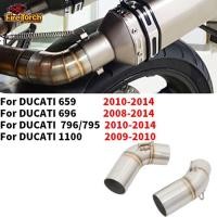 ราคา Slip On For Ducati Monster 659 696 695 795 1100 Hypermotard 796 2008 - 2014 Motorcycle Exhaust Mid (43228732981)