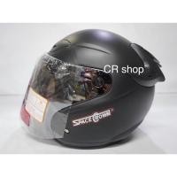 ราคา หมวกกันน็อคเต็มใบ SPACECROWN รุ่น KNIGHT ชิลล์หน้าปรอท สีดำด้าน (13510240989)
