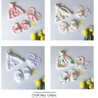 ราคา สวย BUNNY หมวกเด็กแรกเกิด + ถุงมือ + อุปกรณ์ป้องกันเท้า Set (51061639696)