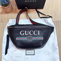 ราคา สินค้าพร้อมส่ง NewGucci Print Leather Belt Bag 90 ใบใหญ่ 15.5" (L) x 7" (H) อปก ถุงผ้า การ์ด ถุงกระดาษ ริบบิ้น (23042029414)