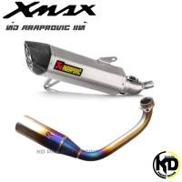 ราคา ท่อ Akrapovic titanium slip on แท้ 100% พร้อมคอฟลูไทเทเนียมXMAX300/2017-2026 (2953267401)