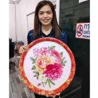 ราคา ถาด ถาดเคลือบลายดอก ขนาด 50ซม. ถาดลายดอก ถาดเคลือบโบราณ ถาดกลมเคลือบลายดอกไม้ No.QF-K175 คละลาย 1 ชิ้น (6983435850)