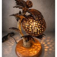 ราคา โคมไฟกะลามะพร้าว ตั้งโต๊ะ งานแฮนด์เมด Coconut lamp ของขวัญตกแต่งบ้าน (43525044018)