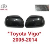 ราคา รุ่นไม่มีไฟเลี้ยว ครอบกระจก Toyota Vigo Champ 2005 - 2014 ลายเคฟล่า ครอบกระจกมองข้าง โตโยต้า วีโก้ ครอบหูกระจก กระจก (21256169503)
