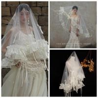 ราคา เจ้าสาวแต่งงานผ้าคลุมหน้าลูกไม้ตัดวินเทจเจ้าสาวผ้าคลุมหน้า (43664944648)