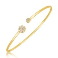 ราคา Nathalias NY กำไลทองคำแท้ 14K ฝังเพชรดีไซน์คลัสเตอร์ ขนาด 2 มม. | ไม่ชุบ ไม่ลอก ทองเค เสริมดวง สา (50860981993)