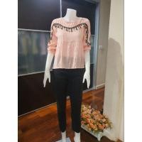 ราคา Se66314เสื้อโบฮีเมี่ยนสีโอรส,เสื้อมือสองสีโอรส (23719852996)