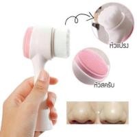 ราคา Face wash brush แปรงล้างหน้า 2 หัว นวดหน้าขัดหน้า ยอดฮิตมากจากญี่ปุ่น (4100633554)