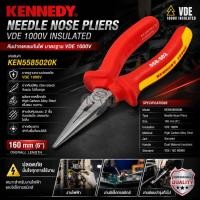 ราคา KENNEDY คีมปากแหลม 160mm VDE ฉนวนไฟฟ้า | Needle Nose Pliers KEN5585020K คีมช่างไฟ ปากยาว กันไฟ (56809549080)