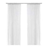ราคา พร้อมส่ง IKEA ม่านโปร่งคู่สีขาว แบบสอดราว (43368568398)
