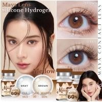 ราคา เลนส์พรีเมียม Silicons hydrogen ค่าอมน้ำ 60% mellow gray/brown สายตาปกติ-1000 (28512274022)