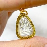 ราคา งานจี้หลวงปู่ทวดนั่งบัว (สีทองคำขาว) | ใส่กับสร้อยทอง 2สลึง งานชุบทองไมครอน (25482722019)
