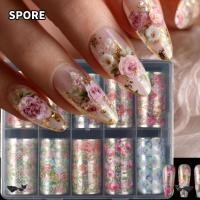 ราคา SPORE Transfer Paper Decal, Spring Flower Nail Foils, Nail Art Stickers DIY Nail Art Stickers (54511627816)