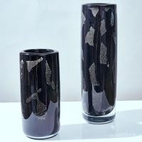 ราคา สํานักงานขายเครื่องประดับใหม่รุ่นห้องแจกันสีดําบาร์ชาห้องเครื่องประดับทางเข้าสไตล์จีนเงินฟอยล์แก้วศิลปะ XTCW (52810132937)