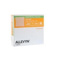 ราคา ➕➕ Allevyn Non-Adhesive Dressing แผ่นแปะแผลกดทับขนาด 10x10 ซม. (4x4 นิ้ว) (5120938087)
