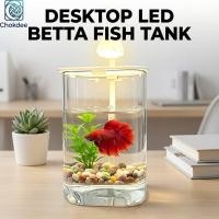 ราคา ตู้ปลา ตู้ปลากัดขนาดเล็ก ไฟLEDสร้างสรรค์ชาร์จ USB แข็งแรงทนทาน สวยงาม (50311845651)