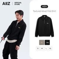 ราคา AIIZ (เอ ทู แซด) - AIIZ เสื้อโปโลผู้ชายผ้าทอผิวกำมะหยี่ AIIZ Men's Textured Velvet Polo Shirt (51951304387)