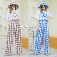 ราคา ชุดเซ็ท YUNAKA แฟชั่น งานขายดี ชุดเซท 3 ชิ้น เสื้อครอป กับ กางเกงขายาวเอวสูง ทรงขากระบอกใหญ่ พร้อมหมวกบักเก็ต (12314020214)