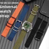ราคา 18mm 20mm 22mm 24mm Universal watch strap Nylon wristband Stainless steel needle buckle Unisex watchband for OMEGA HUAWEI IWC (46710245763)