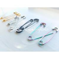 ราคา (1 ข้าง) จิวหู จิวหูเข็มกลัด จิวรูปเข็มกลัด จิวห่วง สแตนเลสแท้ Stainless316L Minimal earrings Street Style (10131772572)