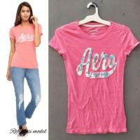 ราคา เสื้อยืดสีชมพูโลโก้ Aeropostale (42805775034)