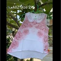 ราคา เสื้อลายดอกกุหลาบสีขาวแต่งลูกไม้ตรงคอ ยี่ห้อ AIIZ Size 2Y (5809992294)